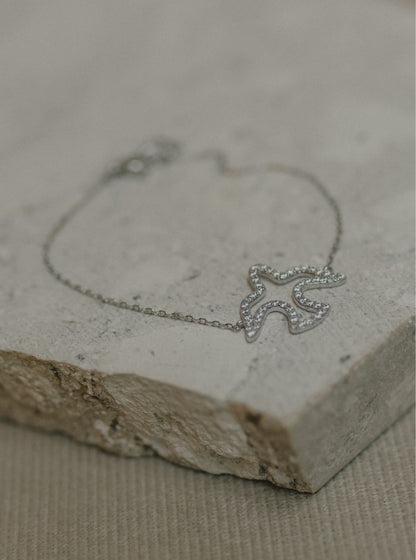 Pulseira Espírito Santo Cravejado Prata 925