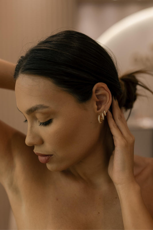 Brinco Argola Cravejada G Dourado