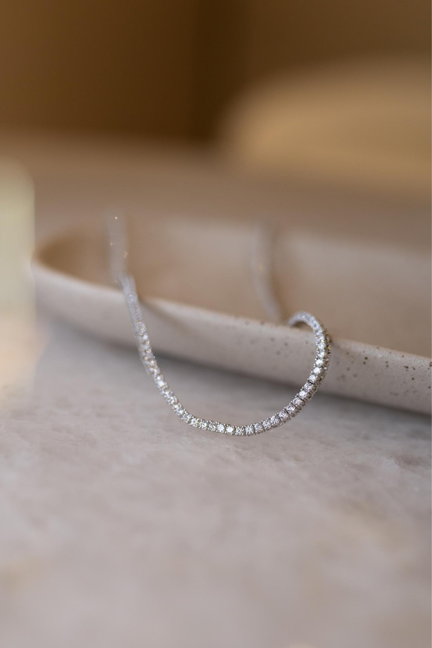 Colar Riviera 4 Garras Prata 925 Ródio Branco