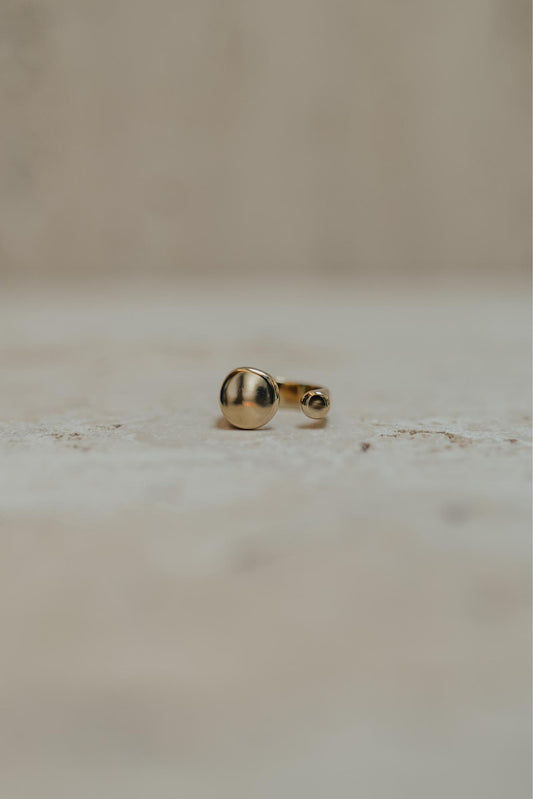 Anel Aberto Orgânico Dourado