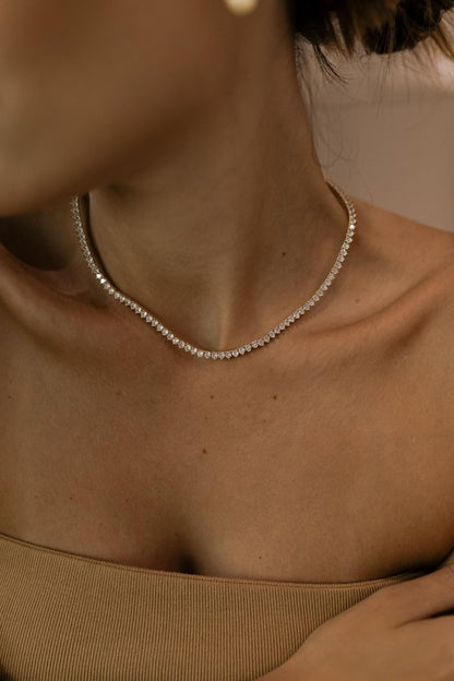 Colar Riviera 3mm 40cm Dourado