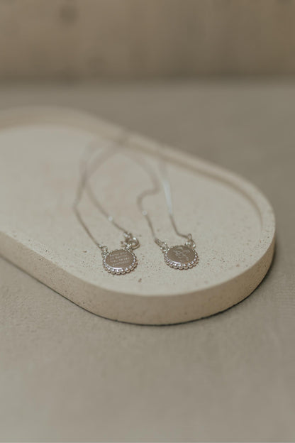 Colar Escapulário Infantil Santo Anjo Ródio Branco