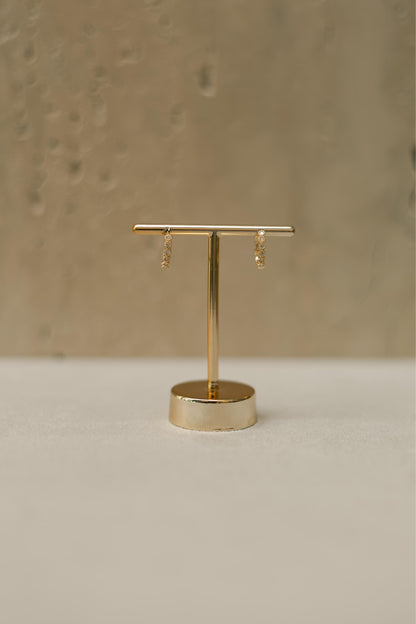 Brinco Argola Click Confete Cristal G Dourado