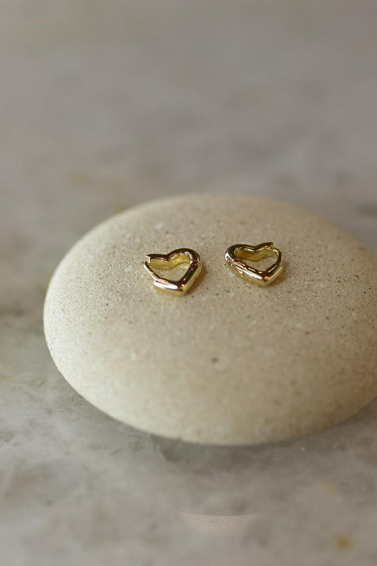 Brinco Argola Coração P Dourado