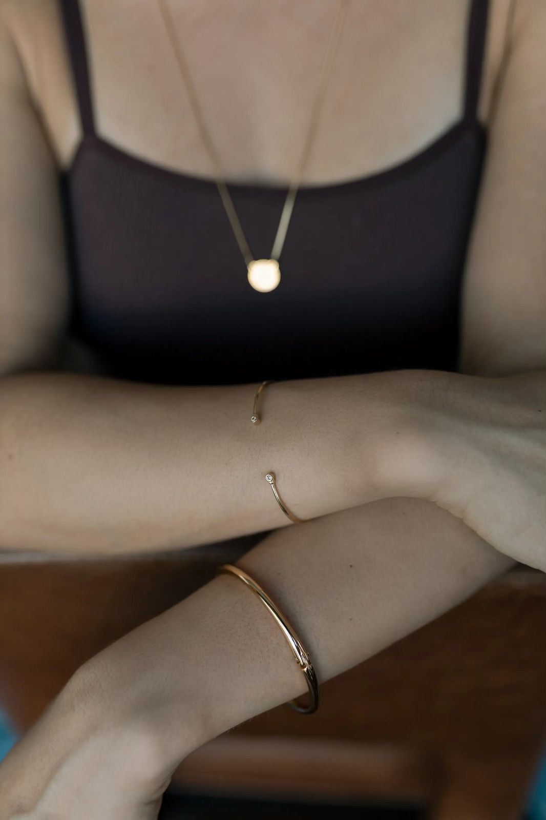 Bracelete Liso Fechado Dourado