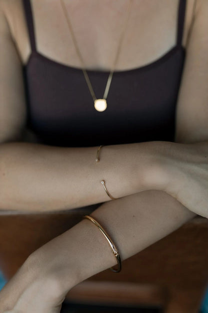 Bracelete Liso Fechado Dourado