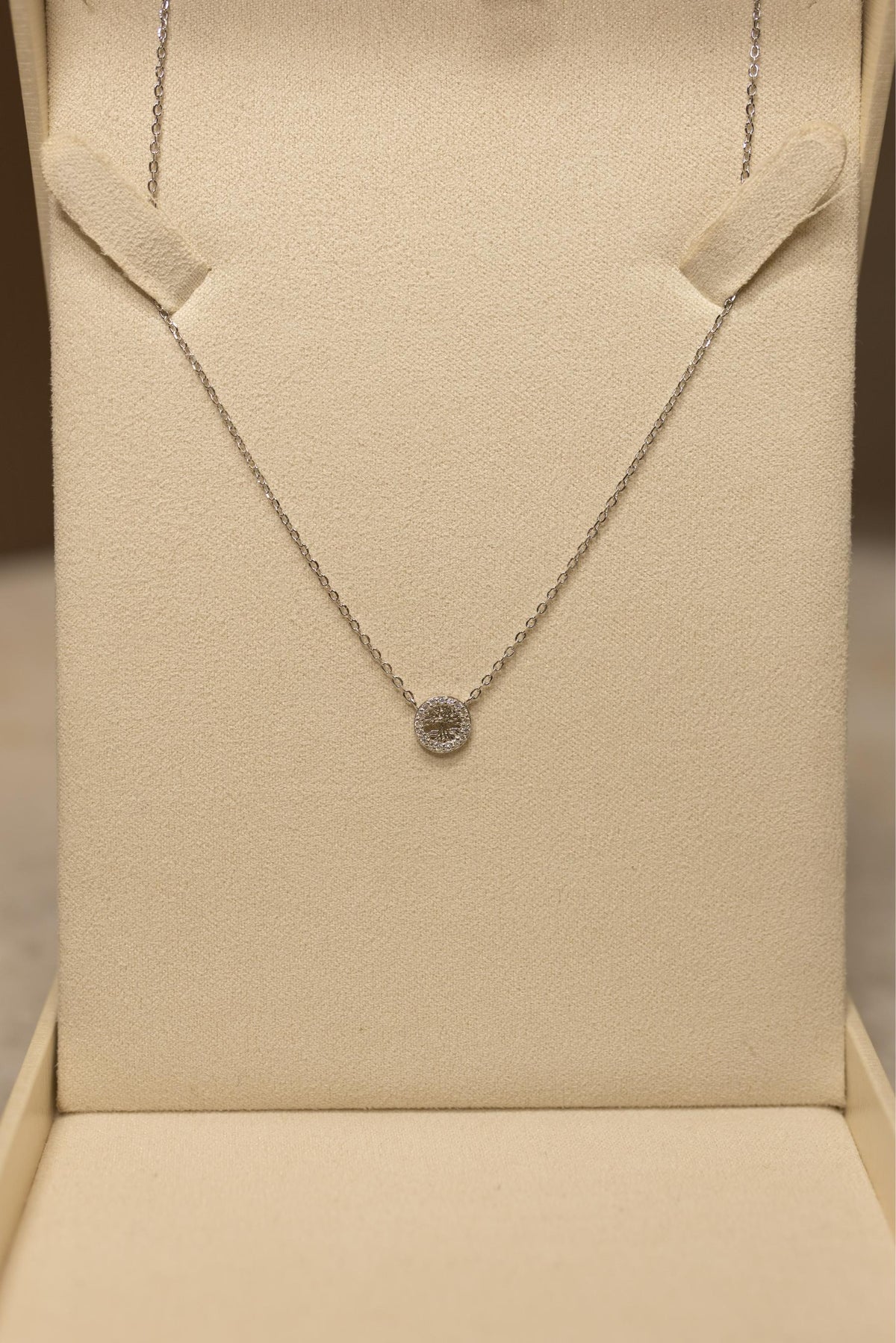 Colar Árvore da Vida Moissanite Prata 925 Ródio Branco
