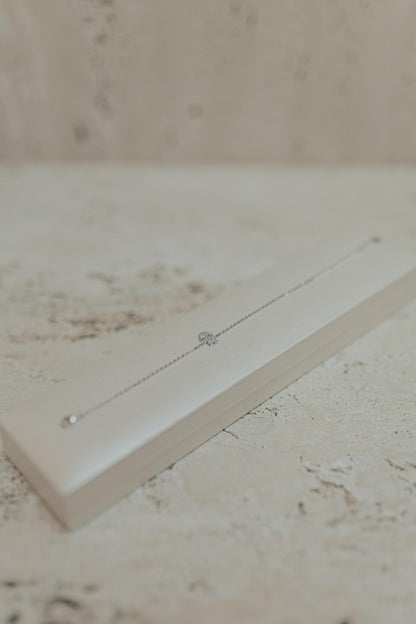 Pulseira Filhos Cravejado Prata 925 Ródio Branco
