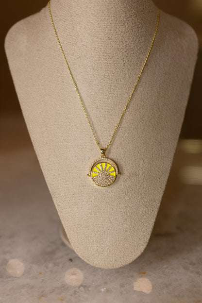 Colar Mandala Giratória Dourado
