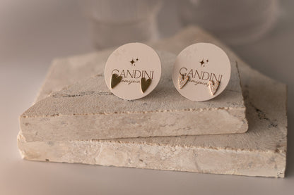 Brinco Coração Cravejado Dourado