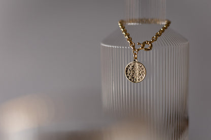 Pulseira Elos Português e Medalha de São Bento Dourado