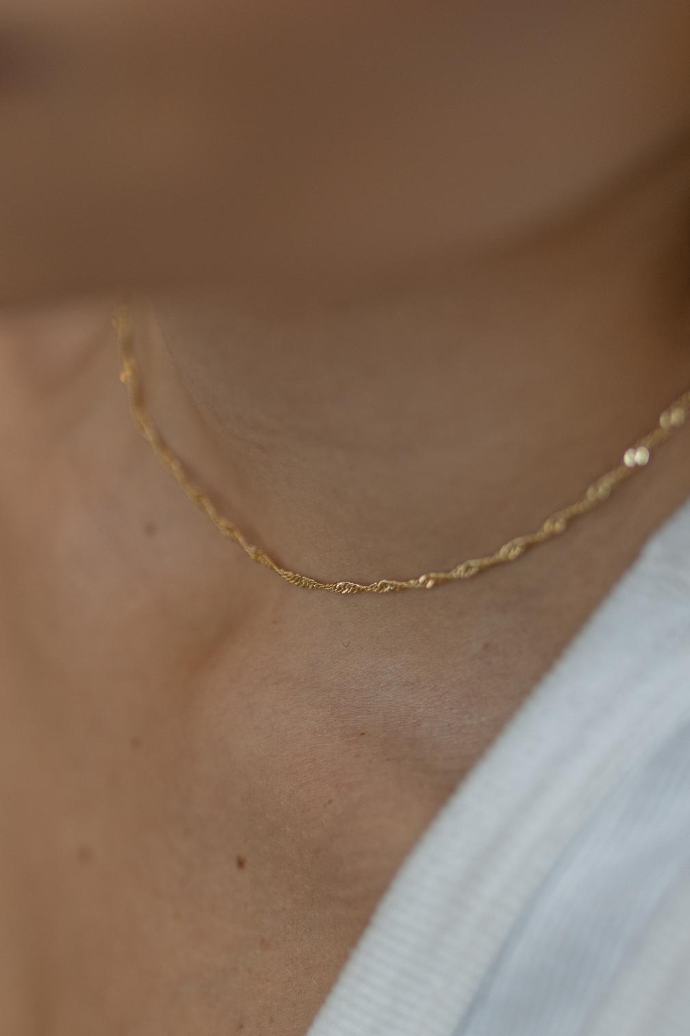 Colar Choker Singapura Dourado