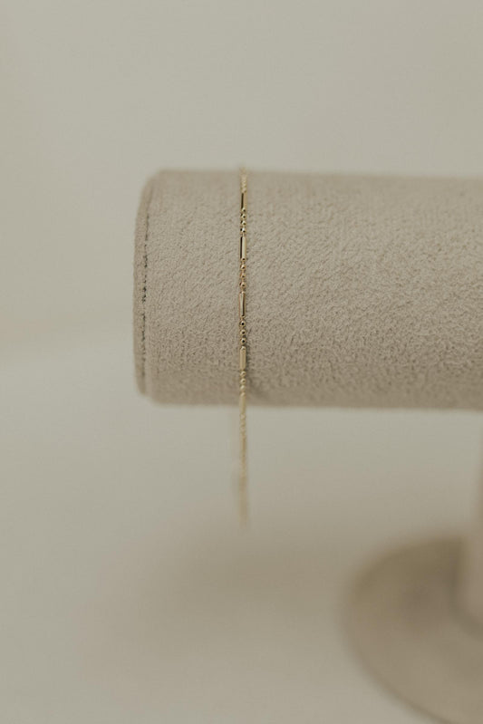 Pulseira Canutilhos e Bolinhas Dourado