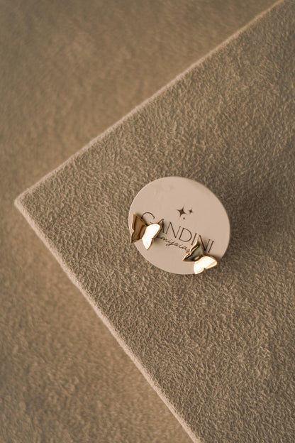 Brinco Borboleta Liso G Dourado