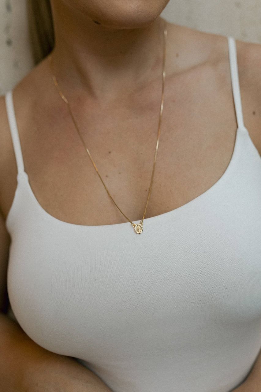 Colar Escapulário Nossa Senhora das Graças Dourado