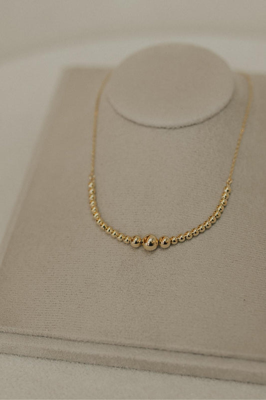 Colar de Bolas Dourado