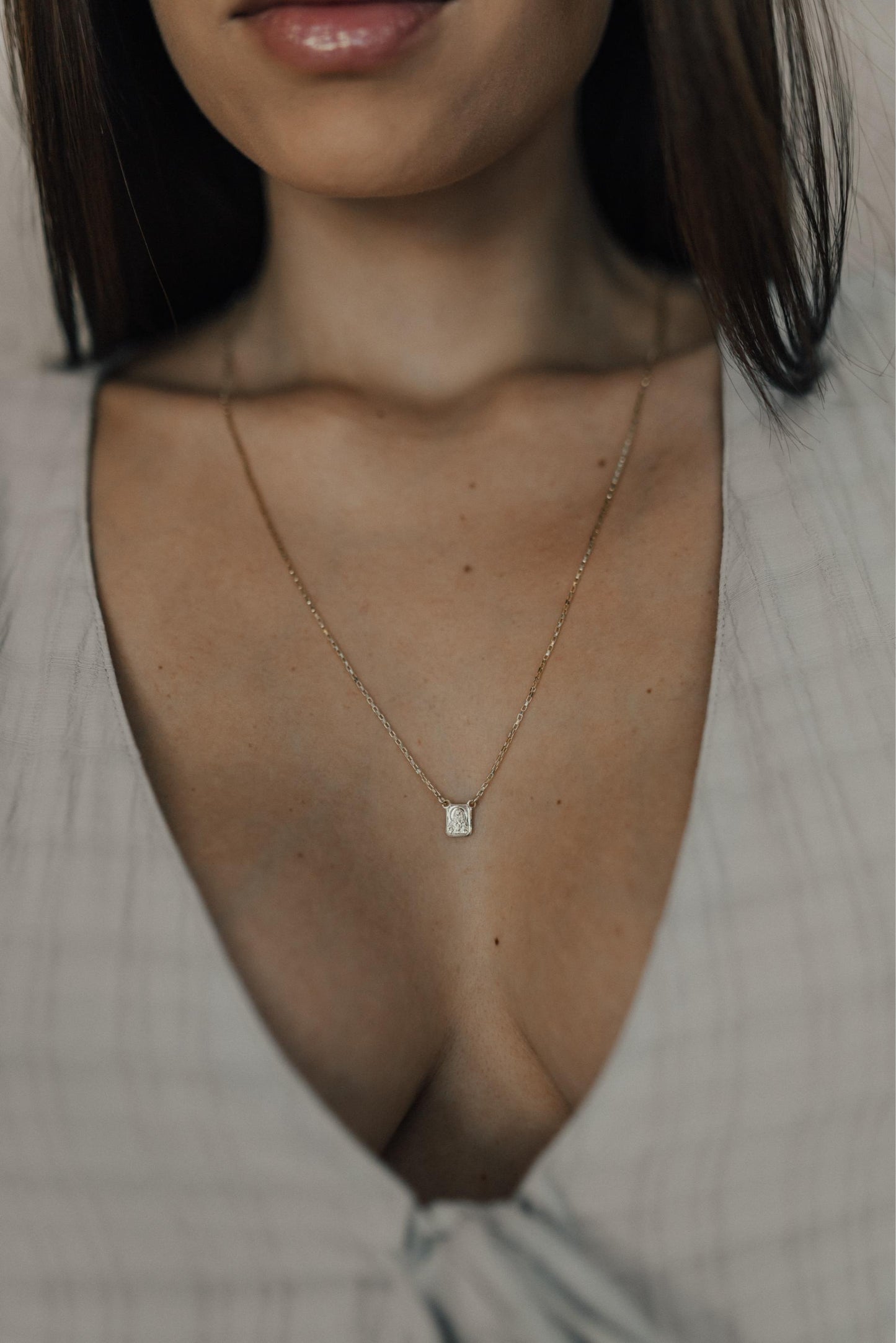 Colar Escapulário Dourado