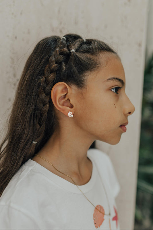 Brinco Infantil Unicórnio Dourado