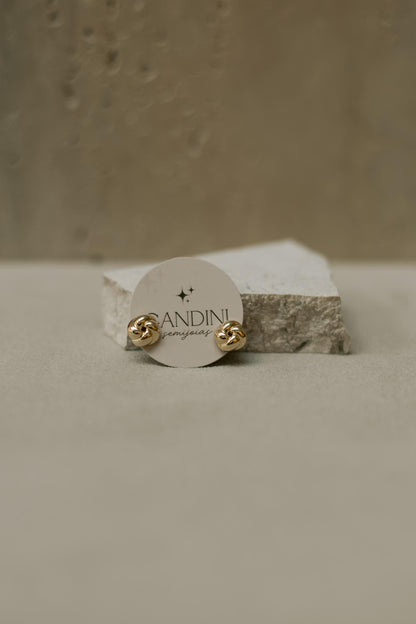 Brinco Botão Torcido G Dourado