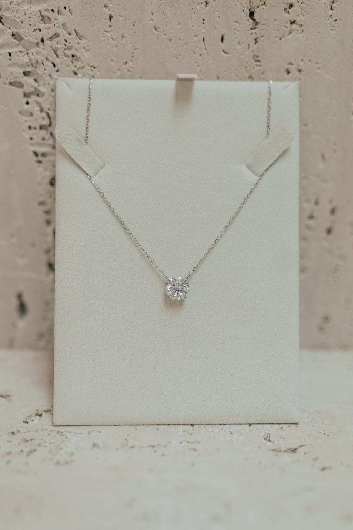 Colar Ponto de Luz Moissanite Luxo 10mm Prata 925 Ródio Branco
