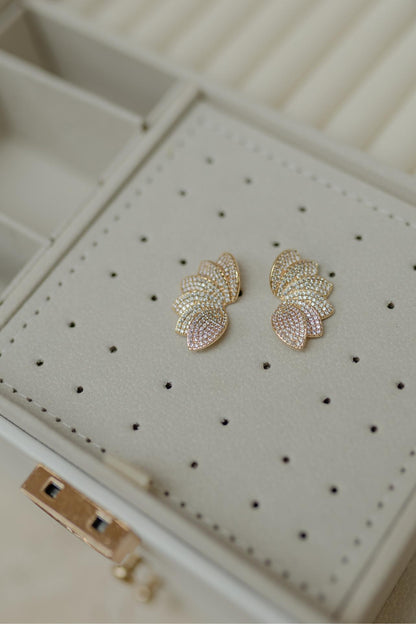 Brinco Mini Ear Cuff 6 Folhas Dourado