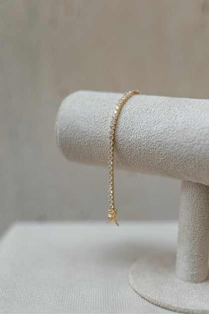Pulseira Riviera 3mm Dourado