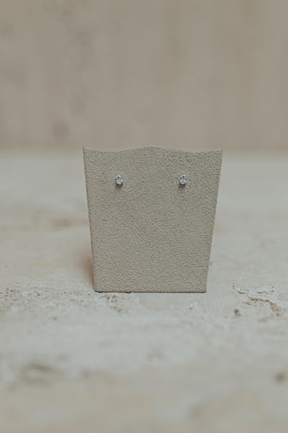 Brinco Solitário Mini Gota Prata 925 Ródio Branco