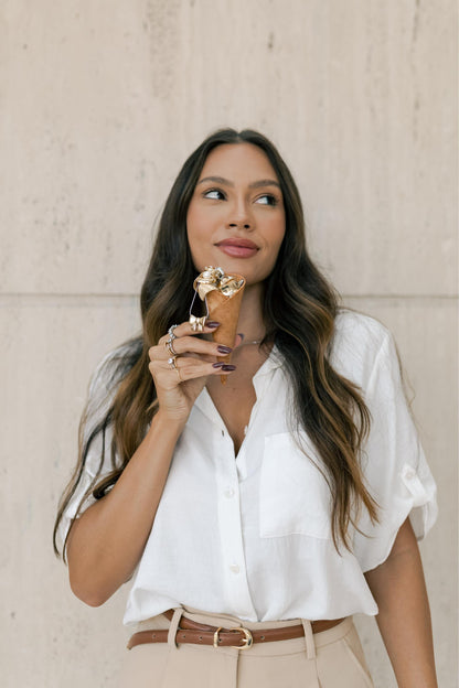 Anel Coração Liso Dourado