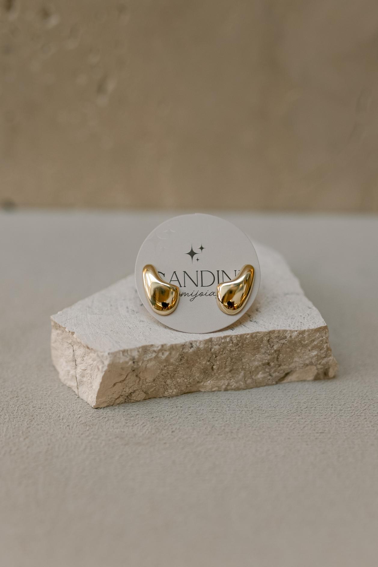 Brinco Orgânico Dourado