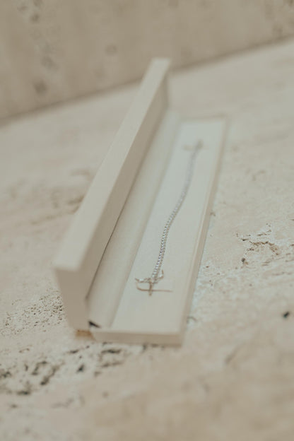 Pulseira Riviera 4 Garras Moissanite 2,5mm Prata 925 Ródio Branco