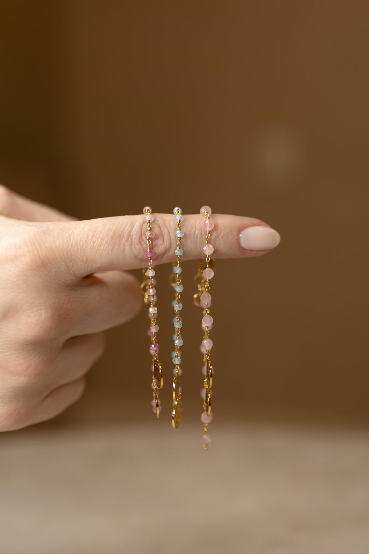 Pulseira Escapulário São Bento Jade Dourado