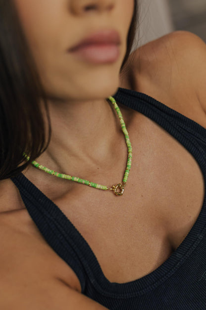 Colar Pedras Naturais Discos Dourado