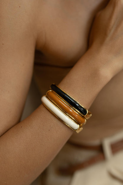 Bracelete Preto Dourado