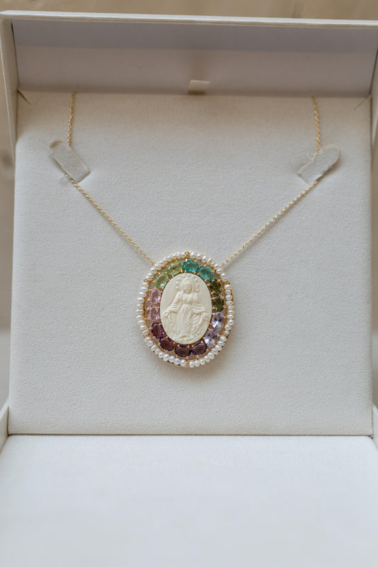 Colar Longo Nossa Senhora das Graças Dourado