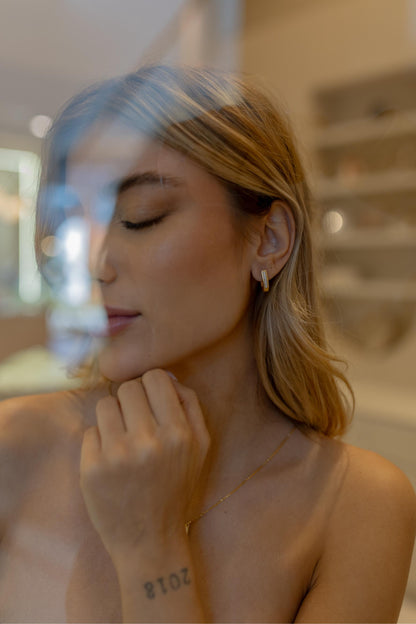 Brinco Argola Cravejada Dourado