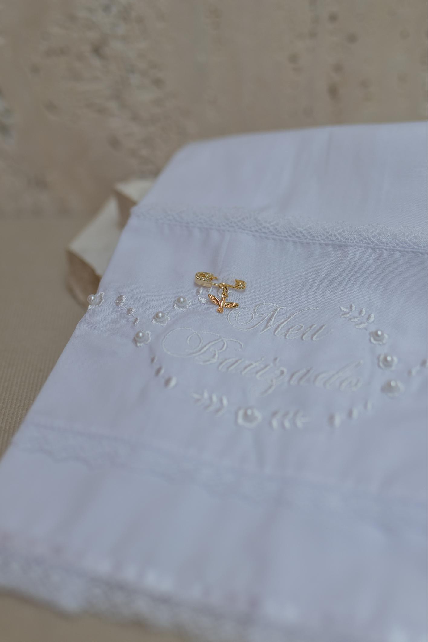 Alfinete Batizado Espírito Santo Dourado