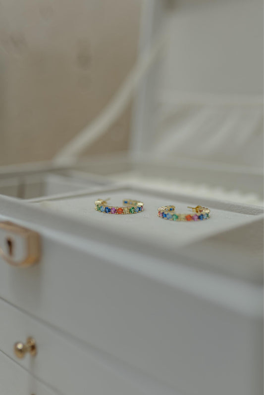 Brinco Argola Rainbow Dourado