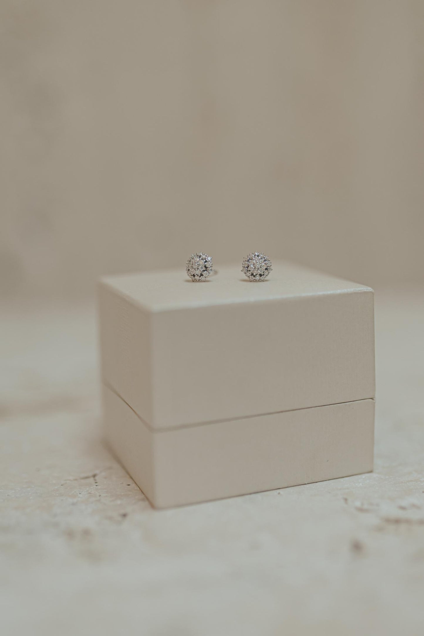 Brinco Chuveirinho Mini Moissanite Prata 925 Ródio Branco