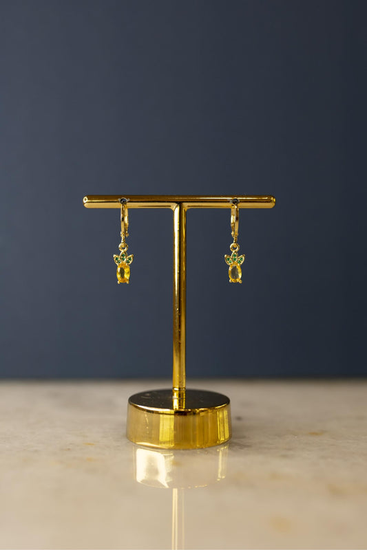 Brinco Argola Abacaxi Dourado