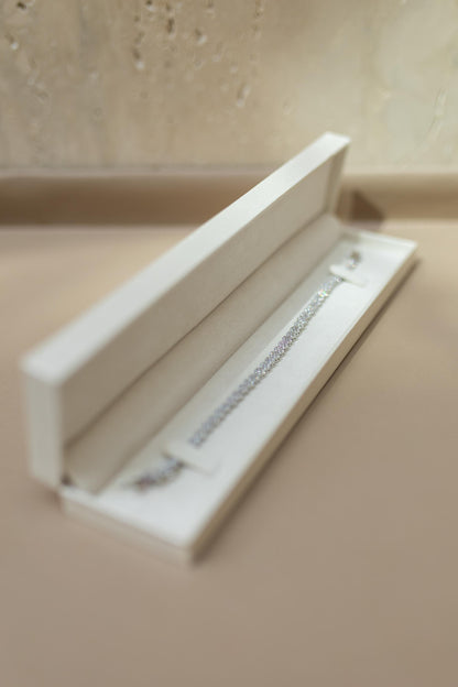 Pulseira Riviera Flores Ródio Branco