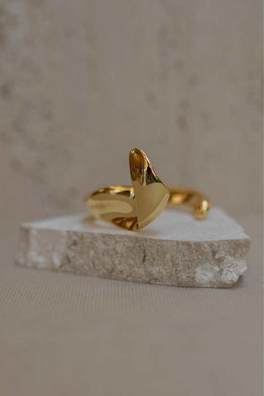 Bracelete Folha Dourado