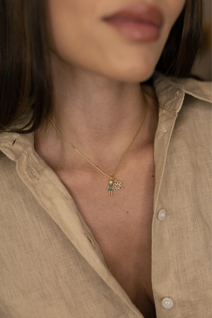 Colar Patinha Pet Dourado