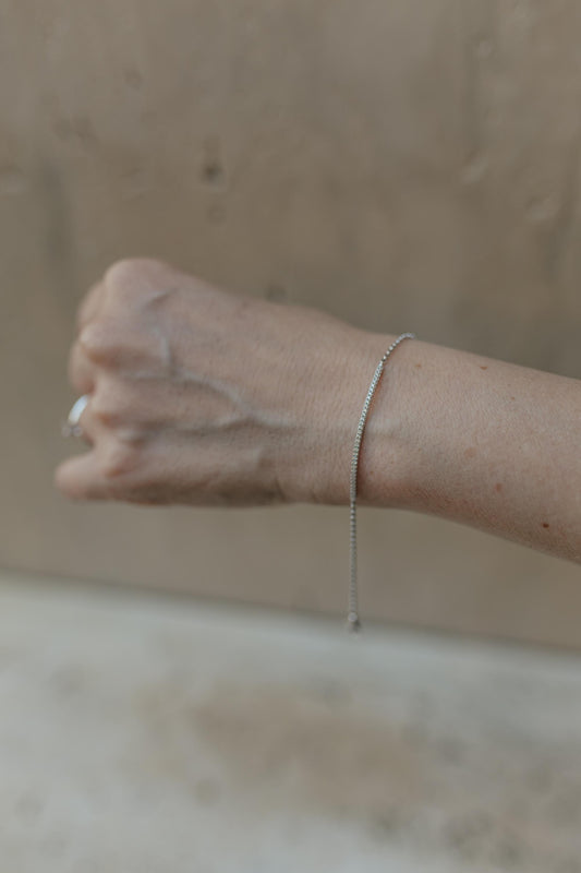 Pulseira Cravejada Ródio Branco