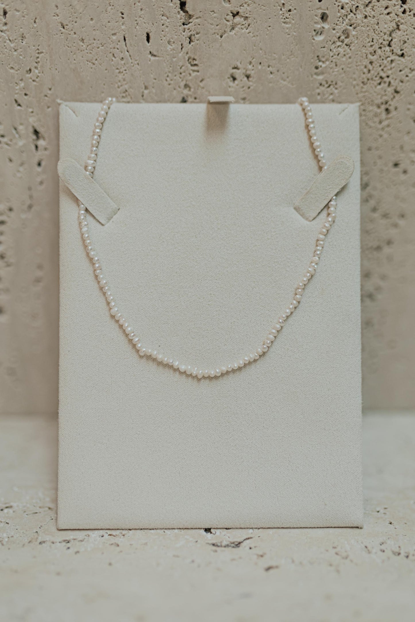 Colar Mini Pérola de Água Doce Prata 925 Ródio Branco