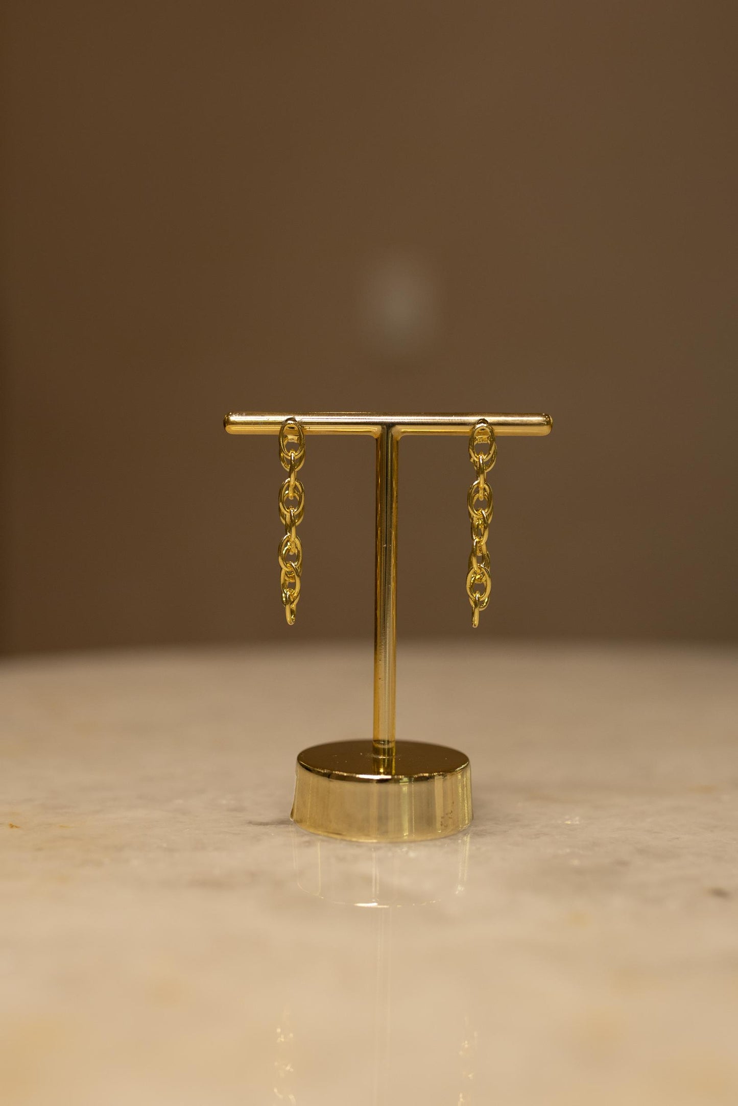 Brinco Corrente Dupla Dourado