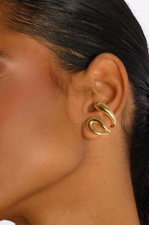 Brinco Ear Cuff Gotas Ouro