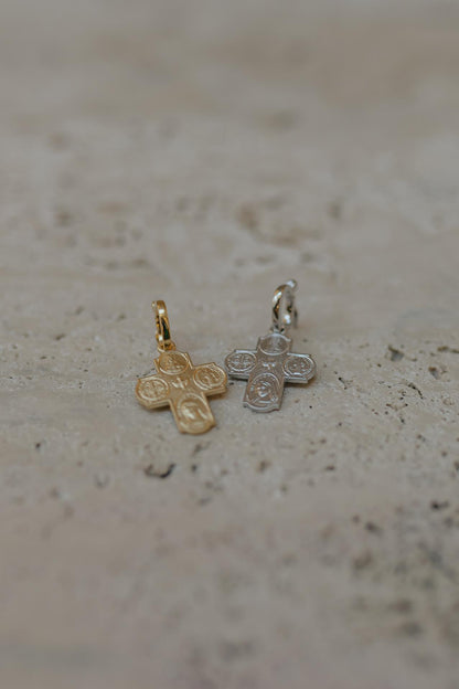 Pingente Cruz das Quatro Medalhas Prata 925