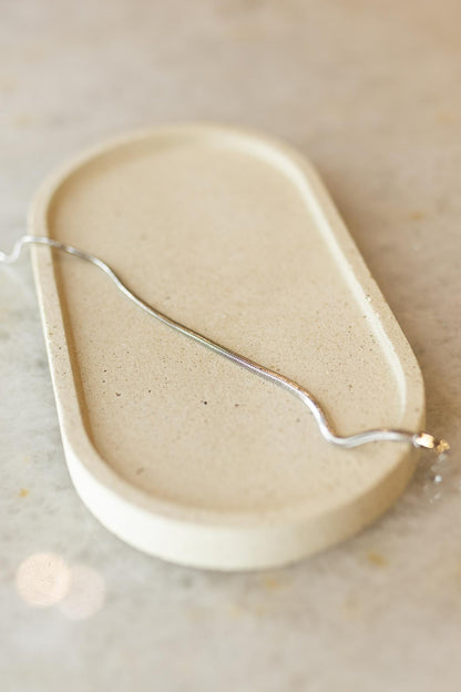 Pulseira Snake 3mm Ródio Branco