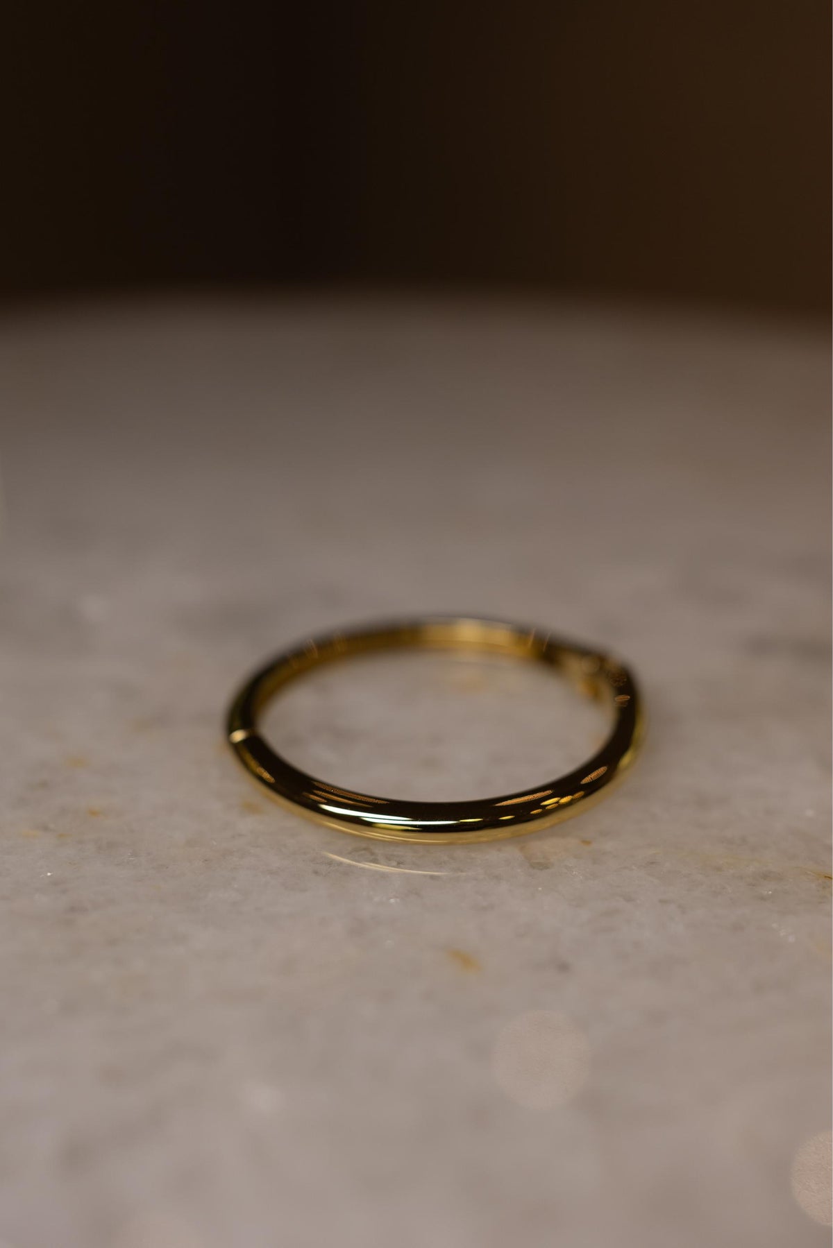 Bracelete Liso Fechado 6mm Dourado