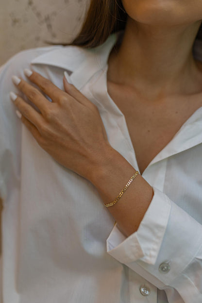 Pulseira Elos Piastrine Dourado